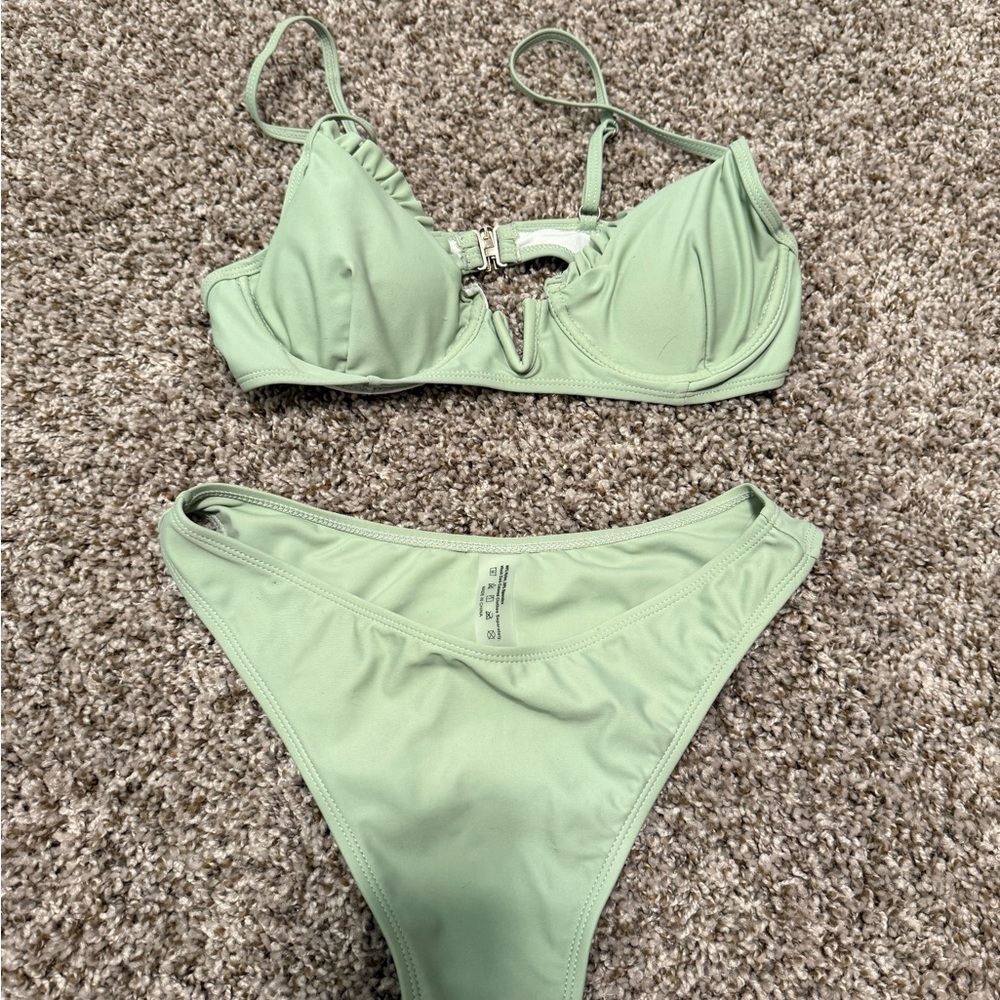 SHEIN Light Green Bikini Set